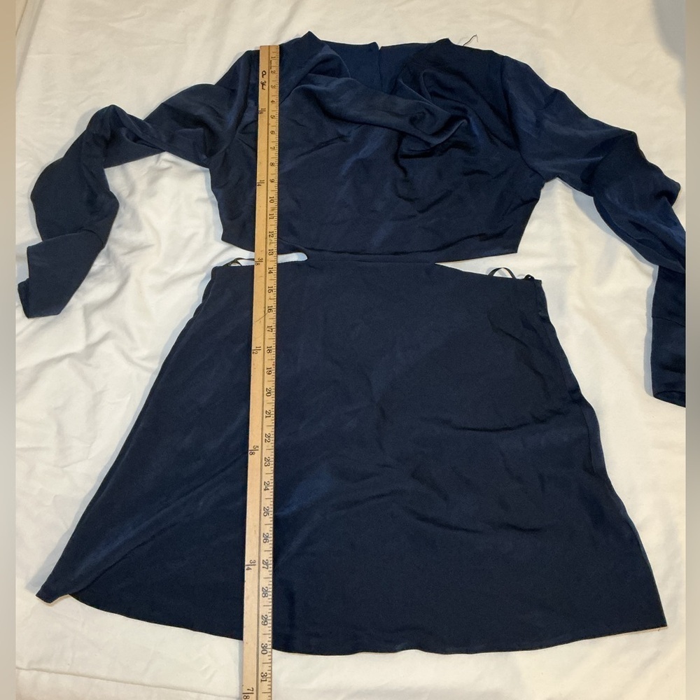 ASOS Elegant Navy Blue Women's Dress - Picture 6 of 9